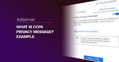 What is CCPA Privacy Message | Adsense Example post image