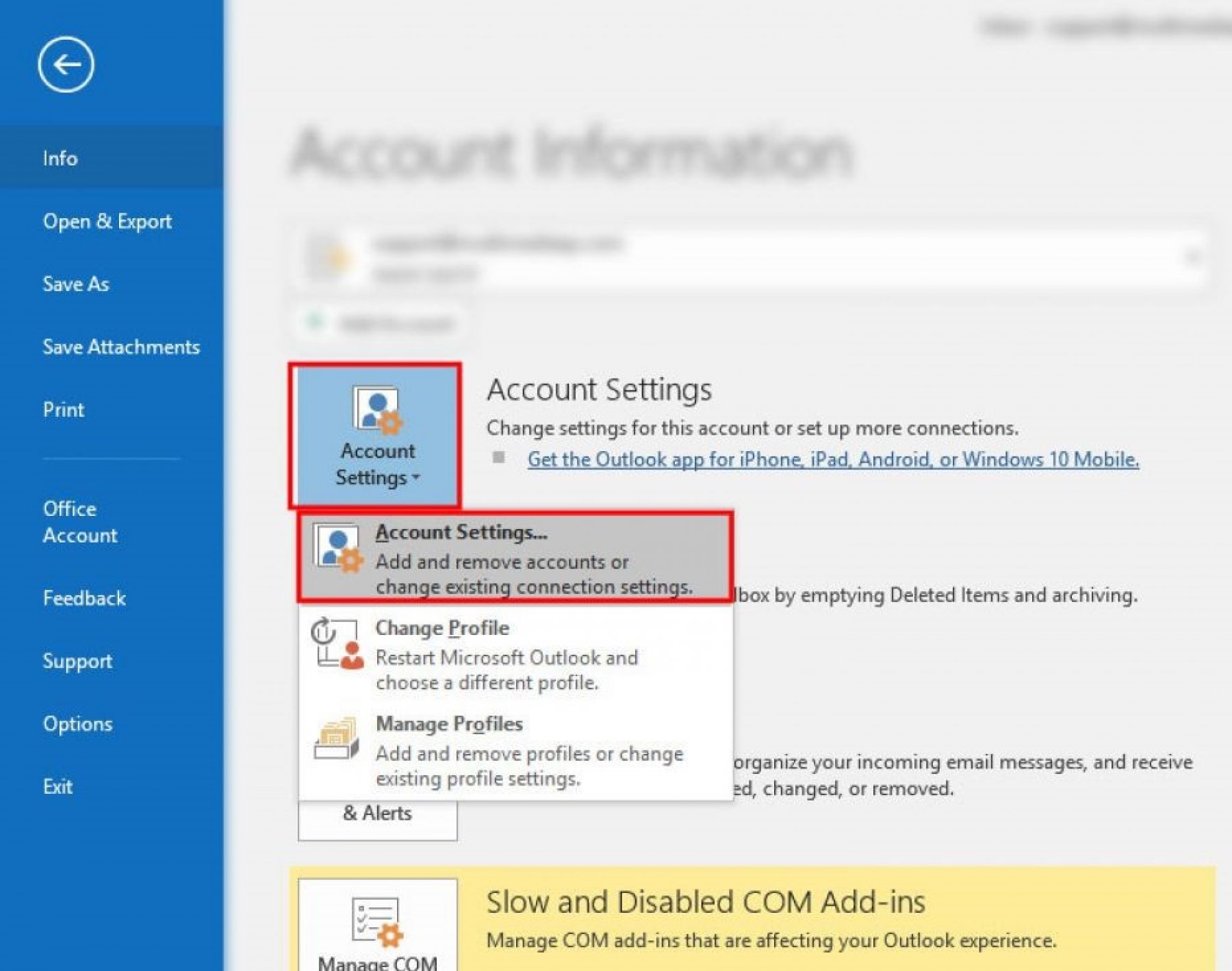 incoming mail server for outlook 2016 outlook com email